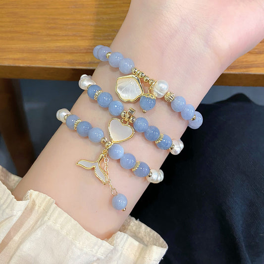 Aquamarine gemstone bracelet - Attract Crush