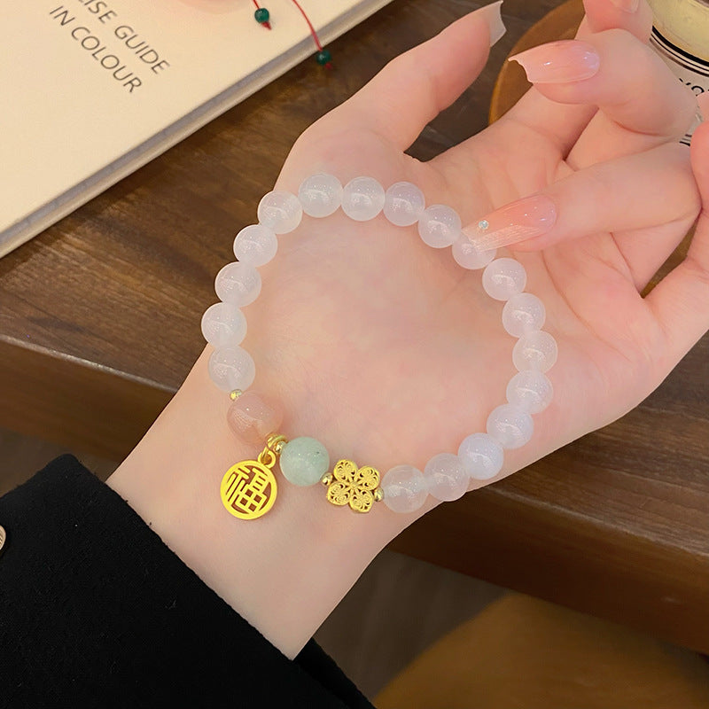 Ancient Chinese blessing style natural crystal bracelet-Max Your Luck